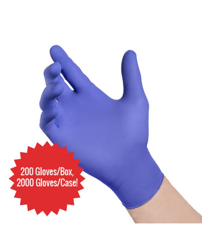 Hydi Blue Nitrile Gloves Powder Free (1 x 200) Extra Large